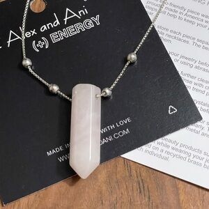 Alex and Ani rose quartz crystal necklace